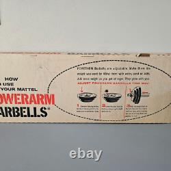 1958 Powerarm Barbells Mattel Vintage Toy Muscles Weights Practically Brand New
