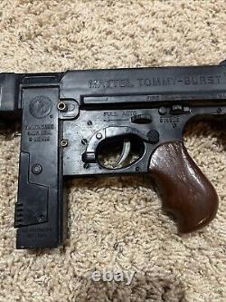 1960 MATTEL OFFICIAL TOMMY-BURST Dick Tracy Machine Gun Toy Cap Gun-Repair/Parts