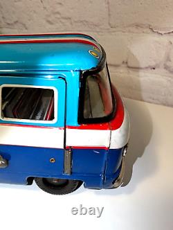 1960'S Vintage Taiyo Japan Tin friction toy United Airlines Airport Limousine