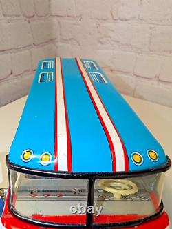 1960'S Vintage Taiyo Japan Tin friction toy United Airlines Airport Limousine