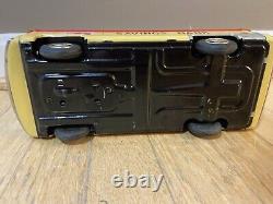 1960's Vintage Rosko Tin Friction Armored Car Savings Bank With Box + Key JAPAN