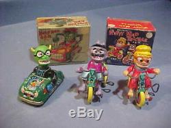 1960s Nutty Mad monster toys MARX windup tin litho toys set of 3 & boxes