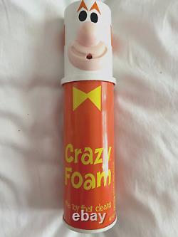 1960s Unused Crazy Foam Clown Aerosol Can Kids Toy That Cleans MINT Tab Intact