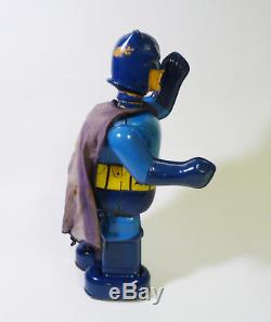 1960s Vintage Japanese NOMURA Batman Robin Tin Litho Toy WORKING CONDITION
