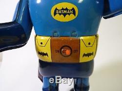 1960s Vintage Japanese NOMURA Batman Robot Tin Litho Toy WORKING CONDITION
