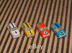 1970 TECHNOFIX NR. 328 RALLYE With4 RACE CARS SET, 100% COMPLETE & WORKING WithBOX