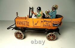 1993 MTH Tin Litho Windup Amos'N' Andy Fresh Air Taxi Marx