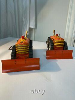 2 VTG Marx Tin Litho Orange Climbing Tractors Wind UpOne Works/Not refurbished