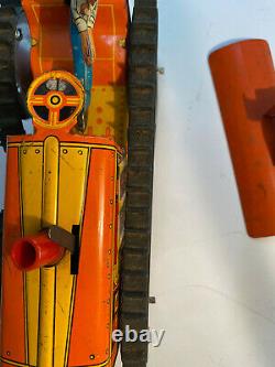 2 VTG Marx Tin Litho Orange Climbing Tractors Wind UpOne Works/Not refurbished
