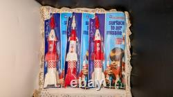 3 NOS Processed Plastics USAF Surface To Air Missile Spring Loaded Rocket #920