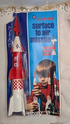 3 NOS Processed Plastics USAF Surface To Air Missile Spring Loaded Rocket #920