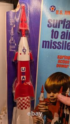 3 NOS Processed Plastics USAF Surface To Air Missile Spring Loaded Rocket #920