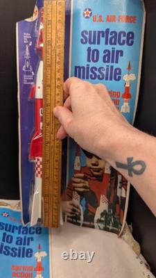 3 NOS Processed Plastics USAF Surface To Air Missile Spring Loaded Rocket #920