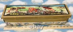 40's 50's TRACTOR n TRAILER Original Box / paint GAMA WINDUP DRGM