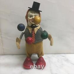 4SCHUCO WIND-UP JUGGLING CLOWN NR. 965 WithREPRO. BOX AND KEY. FULLY OPERATIONAL