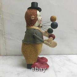 4SCHUCO WIND-UP JUGGLING CLOWN NR. 965 WithREPRO. BOX AND KEY. FULLY OPERATIONAL