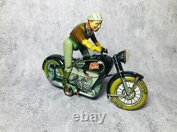 50s Arnold Mac 700 Vintage Tin Motorcycle Wind Up Toy Germany