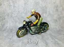 50s Arnold Mac 700 Vintage Tin Motorcycle Wind Up Toy Germany