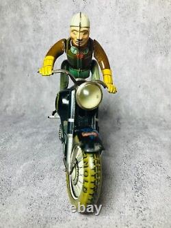 50s Arnold Mac 700 Vintage Tin Motorcycle Wind Up Toy Germany