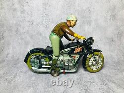 50s Arnold Mac 700 Vintage Tin Motorcycle Wind Up Toy Germany