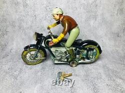 50s Arnold Mac 700 Vintage Tin Motorcycle Wind Up Toy Germany