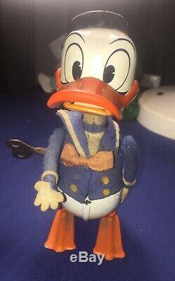 50s Vintage Schuco Donald Duck Wind Up Toy in Working Order