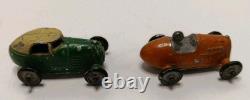 5 VTG Metal Toys 2 Cars, 1 Red/Yellow Truck, 1 Train, 1 Soldier SEE PICS+DESCRIPT
