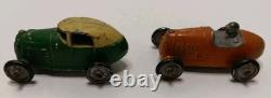 5 VTG Metal Toys 2 Cars, 1 Red/Yellow Truck, 1 Train, 1 Soldier SEE PICS+DESCRIPT