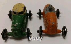 5 VTG Metal Toys 2 Cars, 1 Red/Yellow Truck, 1 Train, 1 Soldier SEE PICS+DESCRIPT