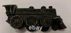 5 VTG Metal Toys 2 Cars, 1 Red/Yellow Truck, 1 Train, 1 Soldier SEE PICS+DESCRIPT