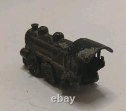 5 VTG Metal Toys 2 Cars, 1 Red/Yellow Truck, 1 Train, 1 Soldier SEE PICS+DESCRIPT