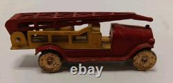 5 VTG Metal Toys 2 Cars, 1 Red/Yellow Truck, 1 Train, 1 Soldier SEE PICS+DESCRIPT