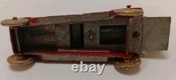 5 VTG Metal Toys 2 Cars, 1 Red/Yellow Truck, 1 Train, 1 Soldier SEE PICS+DESCRIPT