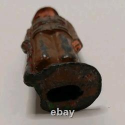 5 VTG Metal Toys 2 Cars, 1 Red/Yellow Truck, 1 Train, 1 Soldier SEE PICS+DESCRIPT