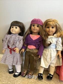 6 VINTAGE AMERICAN GIRL DOLLS! Early 2000s Classics, Used/Loved, SOLD AS IS