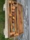 8 Player Antique Victorian Wooden Croquet Set W Wickets & Orig Storage Crate