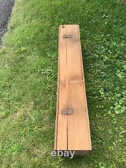 8 Player Antique Victorian Wooden Croquet Set W Wickets & Orig Storage Crate