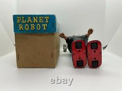 ACTION PLANET ROBOT Yoshiya Vintage Tin Wind up Sparky Walking Original box