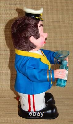 AMICO Captain Blushwell Vintage 1950s Battery Operated Toy Japan WORKS with Box