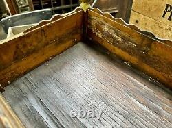 ANTIQUE CHILD'S WHEELBARROW Wood Hand Painted Primitive