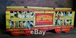 ANTIQUE Ferdinand Strauss TRAVELCHIKS TIN LITHO WIND UP TOY CHICKEN TRAIN