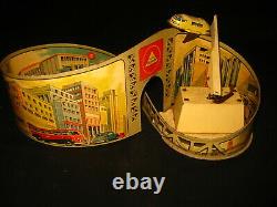 ANTIQUE Tin Toy TECHNOFIX wind up circuit nº 274 Working