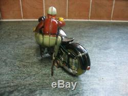 ARNOLD MAC 700 MOTORCYCLE VINTAGE TIN TOY 1948 GERMANY TINPLATE wind up works