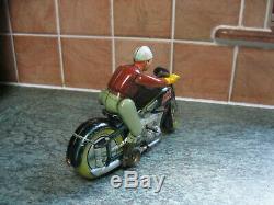 ARNOLD MAC 700 MOTORCYCLE VINTAGE TIN TOY 1948 GERMANY TINPLATE wind up works