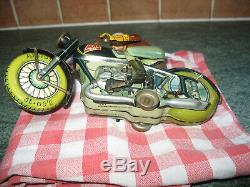 ARNOLD MAC 700 MOTORCYCLE VINTAGE TIN TOY 1948 GERMANY TINPLATE wind up works