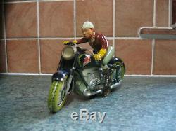 ARNOLD MAC 700 MOTORCYCLE VINTAGE TIN TOY 1948 GERMANY TINPLATE wind up works