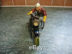 ARNOLD MAC 700 MOTORCYCLE VINTAGE TIN TOY 1948 GERMANY TINPLATE wind up works