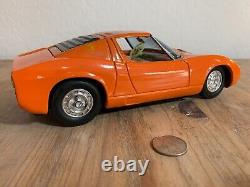 ASAKUSA Japanese Battery Powered 1967 LAMBORGHINI MIURA Vintage Toy Working