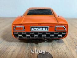 ASAKUSA Japanese Battery Powered 1967 LAMBORGHINI MIURA Vintage Toy Working