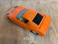 ASAKUSA Japanese Battery Powered 1967 LAMBORGHINI MIURA Vintage Toy Working